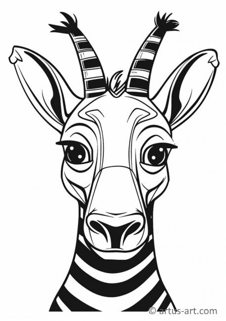 Página para Colorir de Okapi